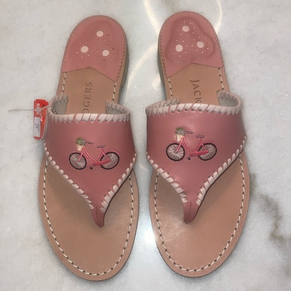 Jack Rogers bicycle graphic sandals Size 8 NWT - Picture 1 of 6